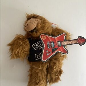 Vintage RARE 1988 Alf ‘Born to Rock’ 12” Plush Hand Puppet with Guitar